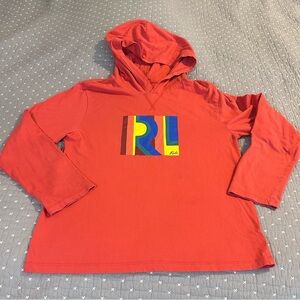 (Bundle 3 for $15) Polo by Ralph Lauren Kids Red Cotton Tee Hoodie Size XL